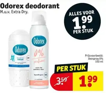 Kruidvat Odorex deodorant aanbieding