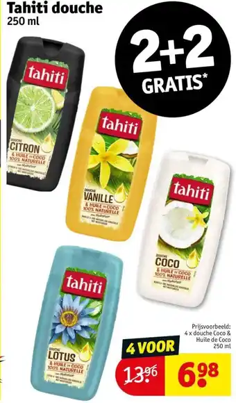 Kruidvat Tahiti douche 250 mL aanbieding