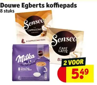 Kruidvat Douwe Egberts koffiepads 8 stuks aanbieding