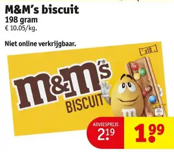 Kruidvat M&M's biscuit 198 gram aanbieding