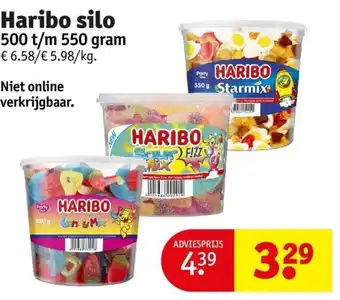 Kruidvat Haribo silo 500 t/m 550 gram aanbieding