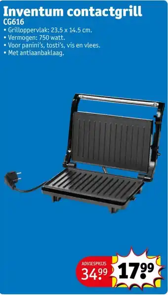 Kruidvat Inventum contactgrill aanbieding