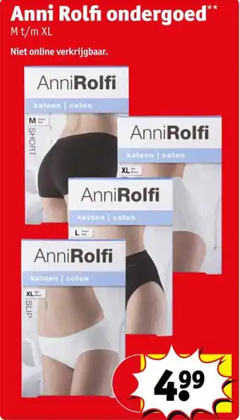Kruidvat Anni Rolfi ondergoed M t/m XL aanbieding