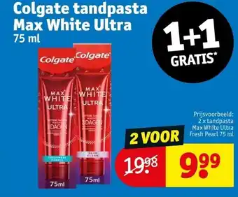 Kruidvat Colgate tandpasta Max White Ultra aanbieding