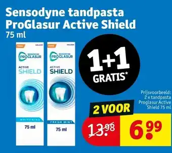 Kruidvat Sensodyne tandpasta ProGlasur Active Shield aanbieding