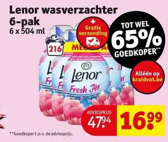 Kruidvat Lenor wasverzachter 6-pak aanbieding