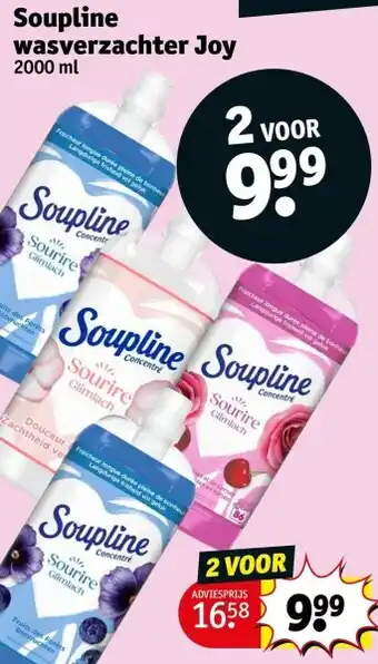 Kruidvat Soupline wasverzachter Joy aanbieding