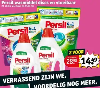 Kruidvat Persil wasmiddel discs en vloeibaar aanbieding