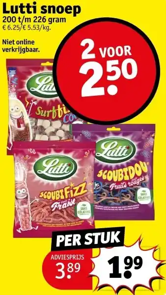 Kruidvat Lutti snoep aanbieding