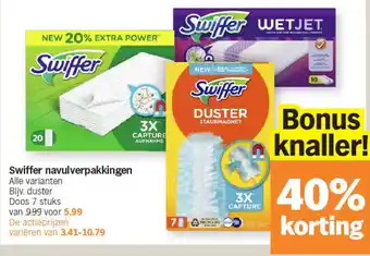 Albert Heijn Swiffer navulverpakkingen aanbieding