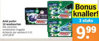 Albert Heijn Ariel pods+ 10 wasbeurten aanbieding
