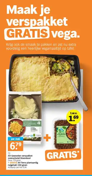 Albert Heijn AH Gesneden verspakket ovenschotel bloemkool aanbieding