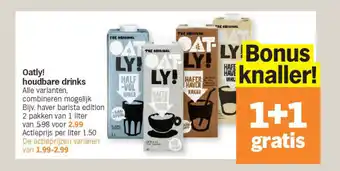 Albert Heijn Oatly! houdbare drinks aanbieding