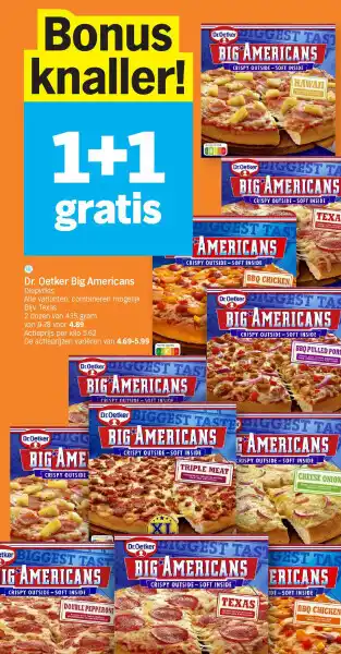 Albert Heijn Dr. Oetker Big Americans aanbieding