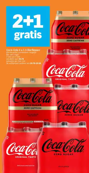 Albert Heijn Coca-Cola 6 x 1.5 literflessen aanbieding