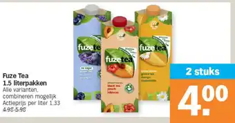 Albert Heijn Fuze Tea 1.5 literpakken aanbieding