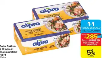 Carrefour Market Boter Bakken & Braden in aluminiumfolie Alpro 500g aanbieding