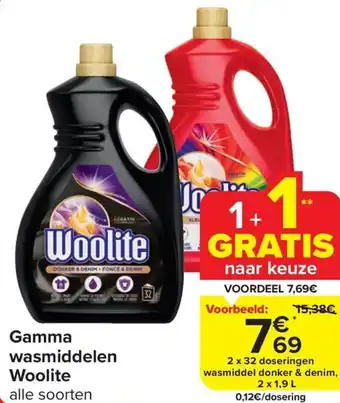 Carrefour Market Gamma wasmiddelen Woolite aanbieding