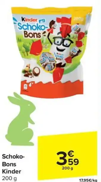 Carrefour Market Schoko Bons Kinder 200g aanbieding