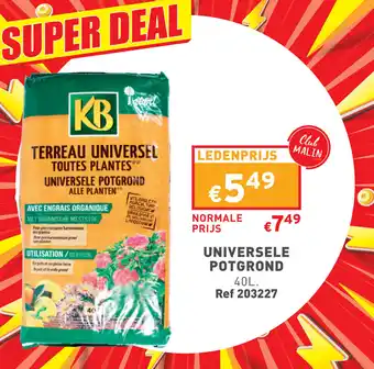 Trafic UNIVERSELE POTGROND 40L aanbieding