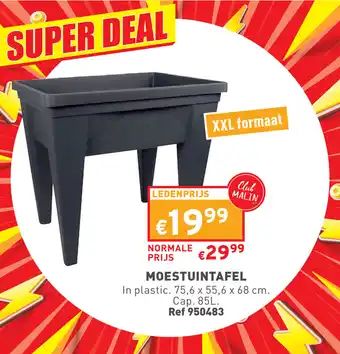 Trafic MOESTUINTAFEL In plastic. 75,6 x 55,6 x 68 cm. aanbieding
