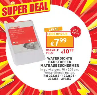 Trafic WATERDICHTE BADSTOFFEN MATRASBESCHERMER 90 x 200 cm aanbieding