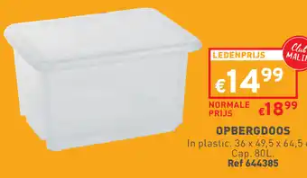 Trafic OPBERGDOOS In plastic. 36 x 49,5 x 64,5 cm Cap. 80L. aanbieding