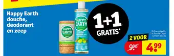 Kruidvat Happy Earth douche, deodorant en zeep aanbieding