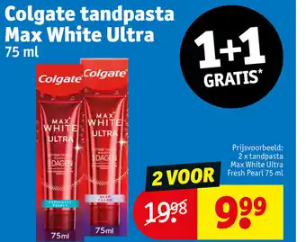 Kruidvat Colgate tandpasta Max White Ultra 75 ml aanbieding