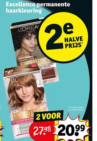 Kruidvat Excellence permanente haarkleuring aanbieding