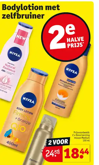 Kruidvat Bodylotion met zelfbruiner aanbieding