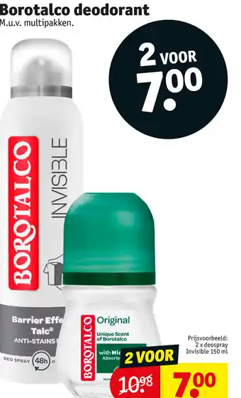Kruidvat Borotalco deodorant aanbieding