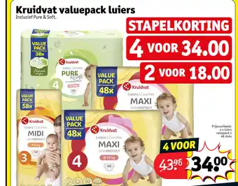 Kruidvat Valuepack luiers aanbieding