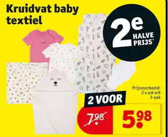 Kruidvat Baby textiel aanbieding