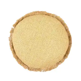 Leen Bakker Sierkussen Juna - naturelkleur - Ø40 cm aanbieding