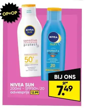 NIVEA SUN 200ml - SPF50+/20