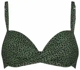 HEMA HEMA Dames Bikinitop Push Up Met Beugel Cup A-D - Animal Legergroen (legergroen) aanbieding