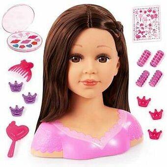 ToyChamp Charlene Super Model brunette kaphoofd met make-up aanbieding