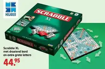 Multi bazar Scrabble xl met draaiend bord en extra grote letters aanbieding