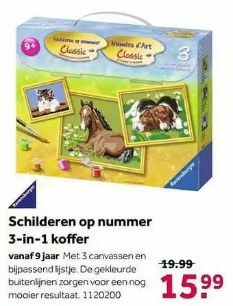 Schilderen op nummer 3-in-1 koffer