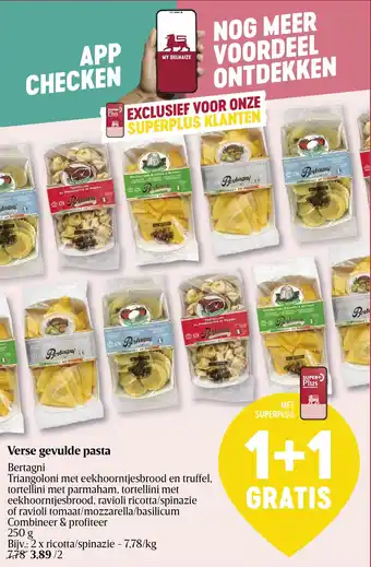 Delhaize Bertagni verse gevulde pasta aanbieding