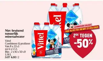 Delhaize Niet-bruisend natuurlijk mineraalwater aanbieding