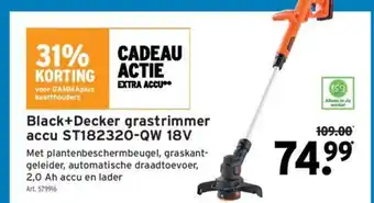 GAMMA Black+Decker grastrimmer accu ST182320-QW 18V aanbieding