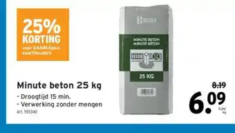 GAMMA Minute beton 25 kg aanbieding