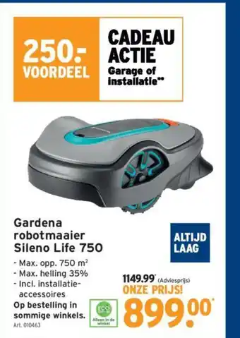 GAMMA Gardena robotmaaier Sileno Life 750 aanbieding