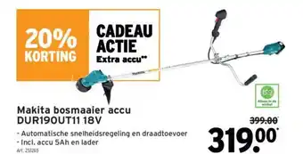GAMMA Makita bosmaaier accu DUR190UT11 18V aanbieding