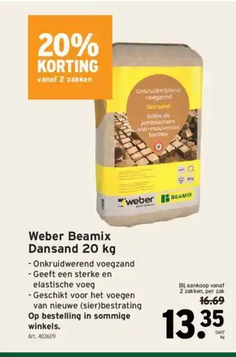 GAMMA Weber Beamix Dansand 20 kg aanbieding