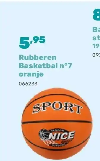 Happyland Rubberen Basketbal n°7 oranje aanbieding