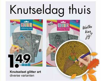Wibra Knutselset Glitter Art aanbieding