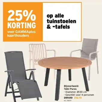 GAMMA Tafel Paros aanbieding